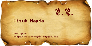 Mituk Magda névjegykártya